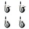 Service Caster 4 Inch 316SS Black Poly Swivel 7/8 Inch Expanding Stem Caster Lock Brake, 2PK SS316TTLEX20S414-PPUB-BLK-2-S-2-78 - alternate 1